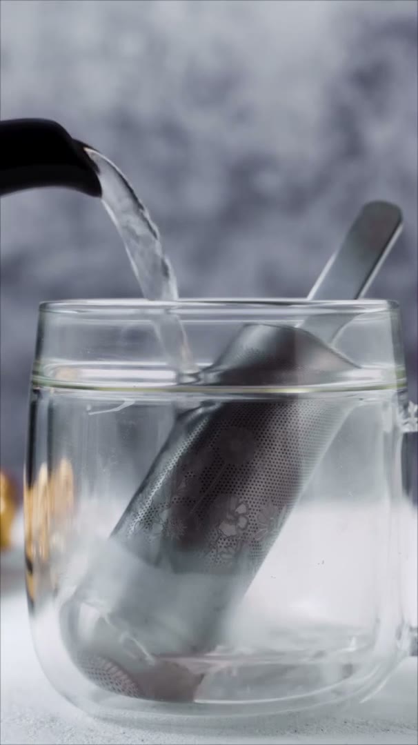 Pouring water over Brewstik infuser